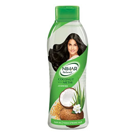 Nihar Naturals Non Sticky,Coconut methi Hair Oil Strong Hair, Jasmine, 200 ml